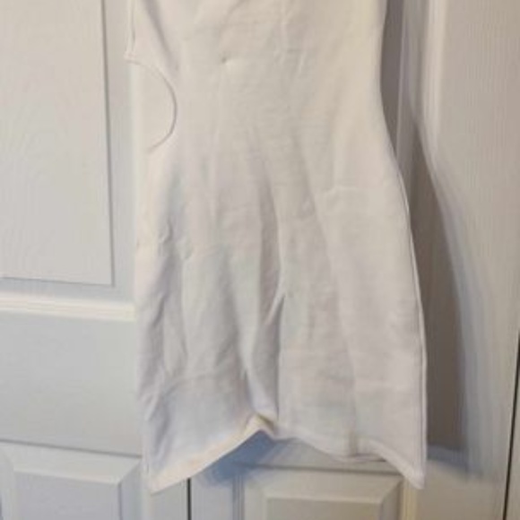 NEW with TAGS! Zara One Shoulder White Cutout Dress Size S - Picture 5 of 6